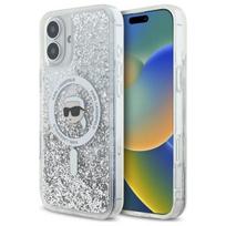 iphone 16 deklas - Karl Lagerfeld "Liquid Glitter Karl Head Magsafe iPhone 16" Clear - 1 nuotrauka