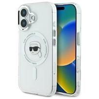 Karl Lagerfeld "IML Metal Karl Head MagSafe iPhone 16 Plus" White