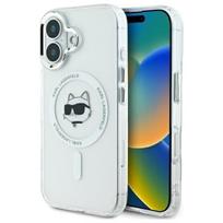 telefono deklas karl lagerfeld - Karl Lagerfeld "IML Metal Choupette Head MagSafe iPhone 16" White - 1 nuotrauka