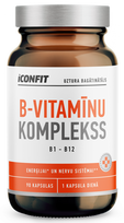 ICONFIT Vitamin B Complex B1-B12 kapsulės, 90 vnt.