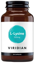 VIRIDIAN L-Lysine 500 mg kapsulės, 90 vnt.