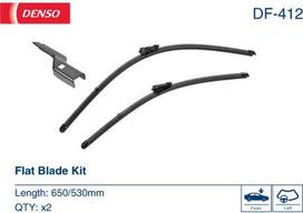 automobiliu valytuvas 650 - Valytuvai Denso FlatBlades 650/530mm - 1 nuotrauka