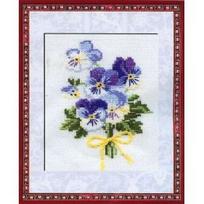 RIOLIS - Create It Yourself - Siuvinėjimo rinkinys „Našlaitės“ 792 (13x16 cm)