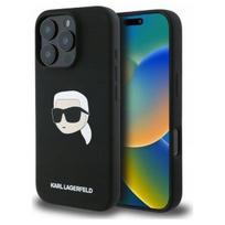 Karl Lagerfeld "Liquid Silicone Karl Head MagSafe iPhone 16 Pro" Black