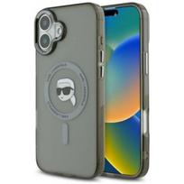 Karl Lagerfeld "IML Metal Karl Head MagSafe iPhone 16 Plus" Black