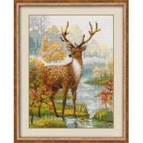 RIOLIS - Create It Yourself - Siuvinėjimo rinkinys „Elnias“ 1077 (30x40 cm)