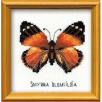 RIOLIS - Happy Bee - Siuvinėjimo rinkinys „Oranžinis drugelis“ HB094 (13x13 cm)