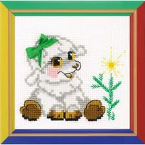 RIOLIS - Happy Bee - Siuvinėjimo rinkinys „Ėriukas“ HB155 (15x15 cm)
