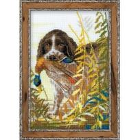 RIOLIS – Create It Yourself – Siuvinėjimo rinkinys „Medžiojantis spanielis“ 1151 (18x27 cm)