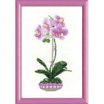 RIOLIS – Create It Yourself – Siuvinėjimo rinkinys „Alyvinė orchidėja“ 1163 (21x30 cm)