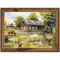 RIOLIS – Create It Yourself – Siuvinėjimo rinkinys „Popietė kaime“ 1501 (50x35 cm)