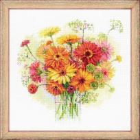 RIOLIS – Create It Yourself – Siuvinėjimo rinkinys „Spalvotos garberos“ 1485 (30x30 cm)