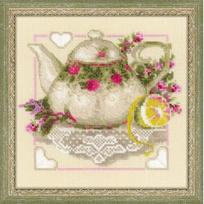 RIOLIS – Create It Yourself – Siuvinėjimo rinkinys „Arbata su citrina“ 1477 (20x20 cm)