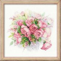 RIOLIS – Create It Yourself – Siuvinėjimo rinkinys „Pastelinės rožės“ 1335 (30x30 cm)