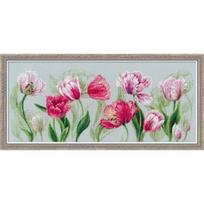 RIOLIS - Premium - Siuvinėjimo rinkinys „Pavasariškos tulpės“ 100/052 (70x30 cm)