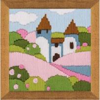 RIOLIS – Create It Yourself – Siuvinėjimo išilgai rinkinys „Rausvasis sodas“ 1572 (12x12 cm)