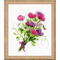 Riolis: Siuvinėjimo rinkinys 1606 Bouquet with Sweet Peas