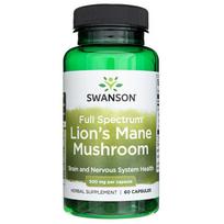kapsules - SWANSON LION'S MANE (Liūto Karčiai), 500 mg, 60 kapsulių - 1 nuotrauka