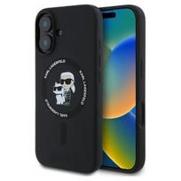 Karl Lagerfeld "Liquid Silicone Karl and Choupette MagSafe iPhone 16" Black