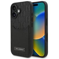 telefono deklas karl lagerfeld - Karl Lagerfeld "Cardslots Monogram iPhone 16" Black - 1 nuotrauka