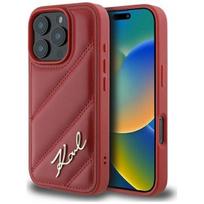apple pro 3 - Karl Lagerfeld "Quilted Signature iPhone 16 Pro" Red - 1 nuotrauka