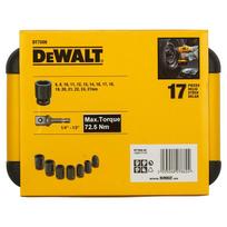 dewalt smuginiu galvuciu rinkinys - Dewalt smūginių galvučių rinkinys, šešiakampės 1/2" 6-27mm (DT7506), 17 vnt. - 5 nuotrauka