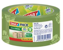zalia lipni juosta - Ekologiška ir stipri pakavimo juosta TESA PACK Eco & Strong, 50mm x 66m, žalios sp. - 1 nuotrauka