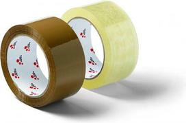 BOX TAPE pakavimo juosta, tvirti klijai, tyli, akrilas, Schuller Eh, skaidrus, raudona, 48mm, 66m