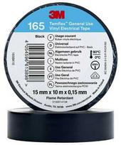 3m lipnia juosta - 3M Temflex™ 165 165BK1E Isoleringsbånd #####Temflex™ 165 Sort (L x B) 10 m x 15 mm 1 stk - 1 nuotrauka