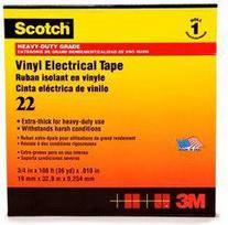 3M 19mm x 33m juoda PVC Scotch 22 (80012017044)