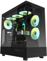 darkflash korpusas - DarkFlash DPX90 Black (Juodas) - 1 nuotrauka