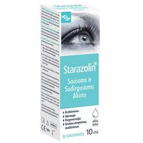 aky -  STARAZOLIN akių lašai, 10 ml - 2 nuotrauka