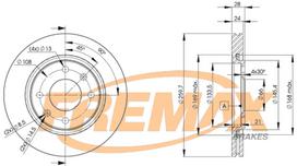 Stabdžių diskas FREMAX BD-9406