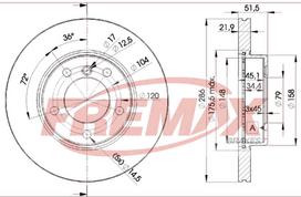 Stabdžių diskas FREMAX BD-0674