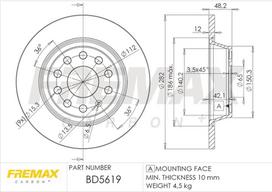 Stabdžių diskas FREMAX BD-5619