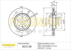 Stabdžių diskas FREMAX BD-4138