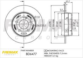 Stabdžių diskas FREMAX BD-6477