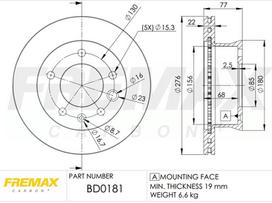 Stabdžių diskas FREMAX BD-0181