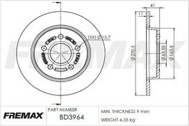 Stabdžių diskas FREMAX BD-3964