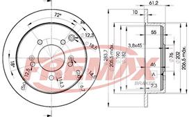 Stabdžių diskas FREMAX BD-2907