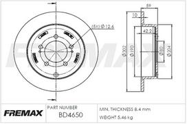 Stabdžių diskas FREMAX BD-4650