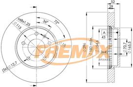 Stabdžių diskas FREMAX BD-9048