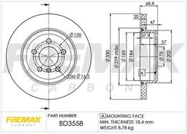Stabdžių diskas FREMAX BD-3558
