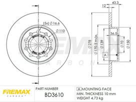 Stabdžių diskas FREMAX BD-3610