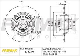 Stabdžių diskas FREMAX BD-4623