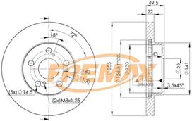Stabdžių diskas FREMAX BD-4413