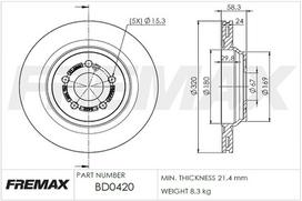 Stabdžių diskas FREMAX BD-0420