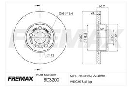 Stabdžių diskas FREMAX BD-3200
