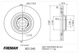 Stabdžių diskas FREMAX BD-1245