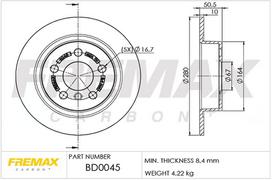 Stabdžių diskas FREMAX BD-0045
